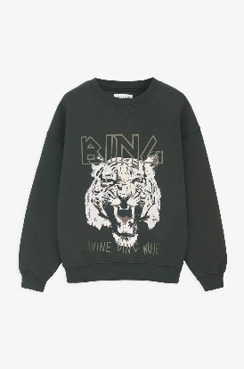 Tiger Sweatshirt in Forest Green