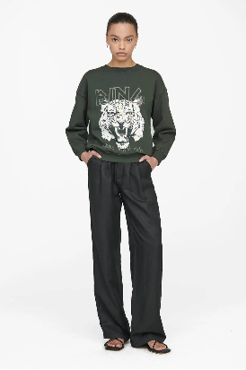 Tiger Sweatshirt in Forest Green