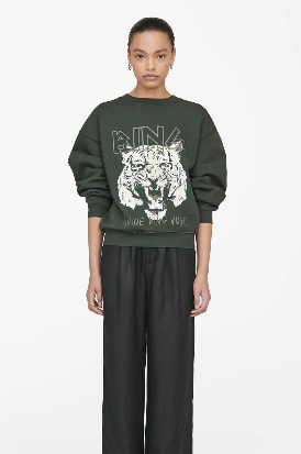 Tiger Sweatshirt in Forest Green