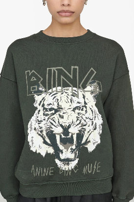 Tiger Sweatshirt in Forest Green