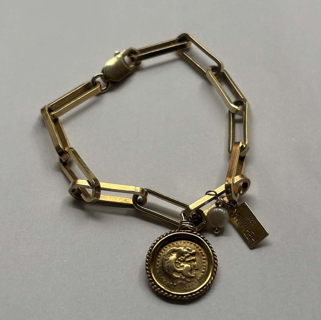 Hermina Athens Hercules Yasemi & Charms Bracelet