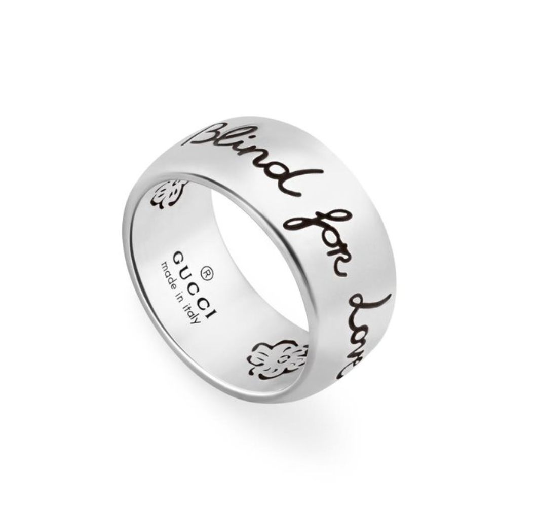 'Blind For Love ring' in silver