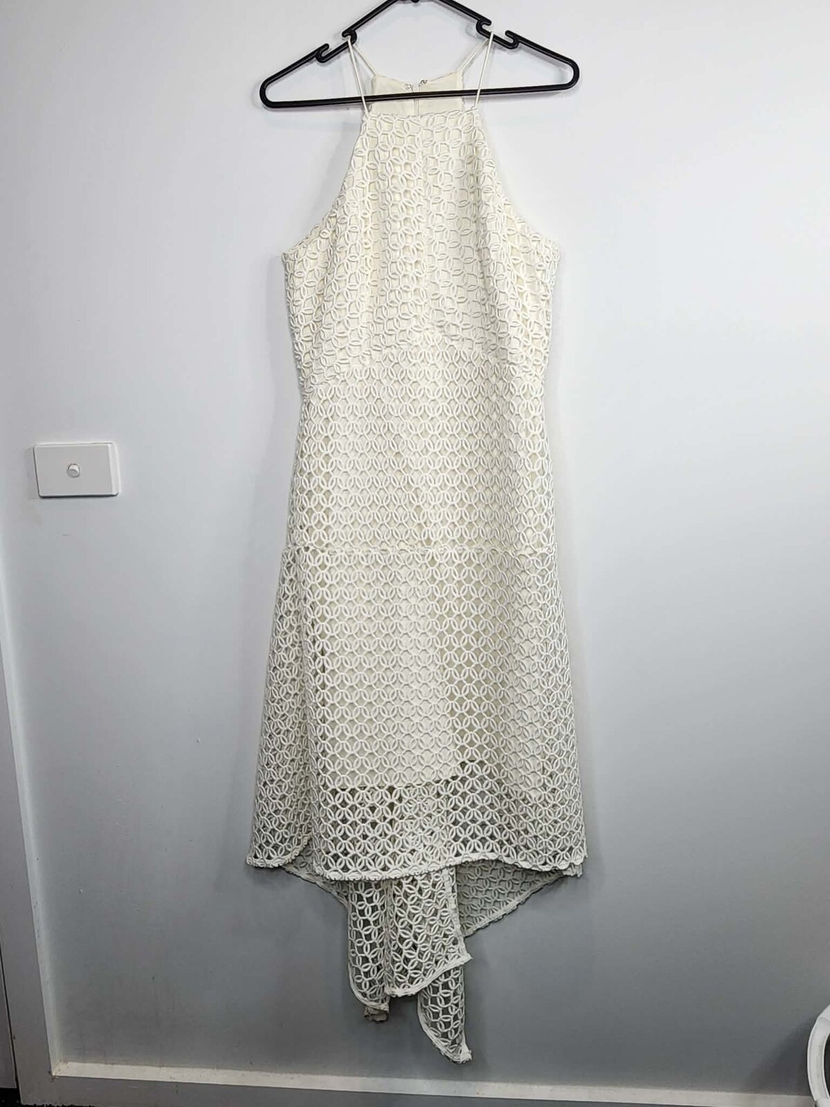  Lace Halter High-Low Dress Size 10 AU - Ivory Bridal / Races