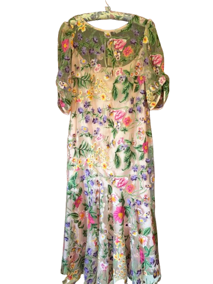 CARDELINA DRESS- LAVENDER PINK FLORAL SIZE 18