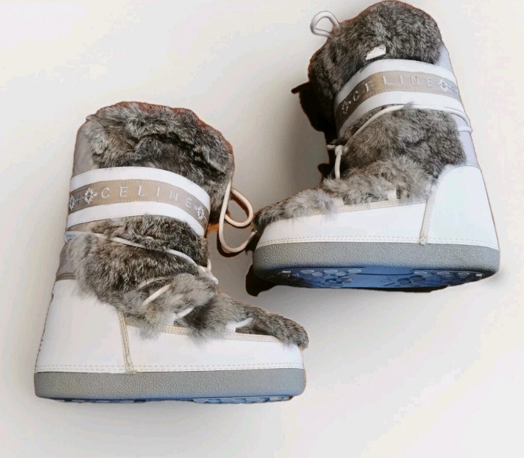 BN Women Fur-trim Moon/Snow Boots - IT Size 38/ 40 - 