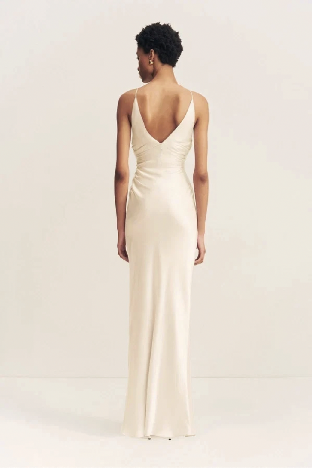La Lune High Neck Ruched Maxi Dress Size 12 dress