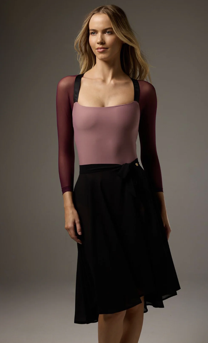 NIKITA REHEARSAL SKIRT - SHADOW BLACK
