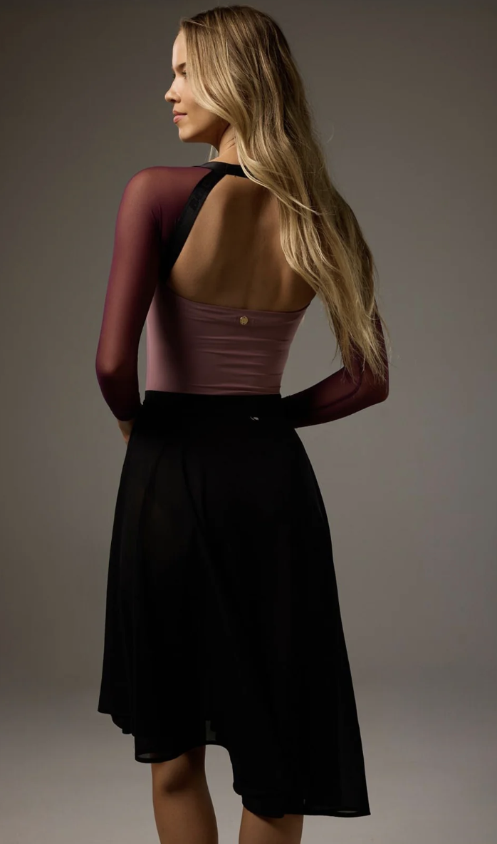 NIKITA REHEARSAL SKIRT - SHADOW BLACK