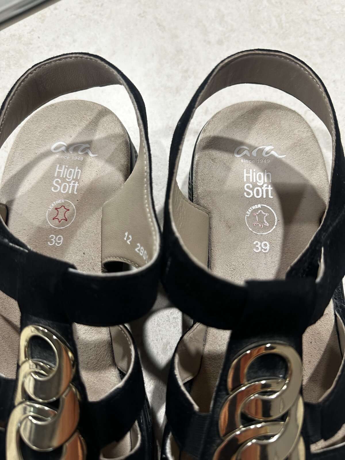 ladies Osaka black suede sandals 