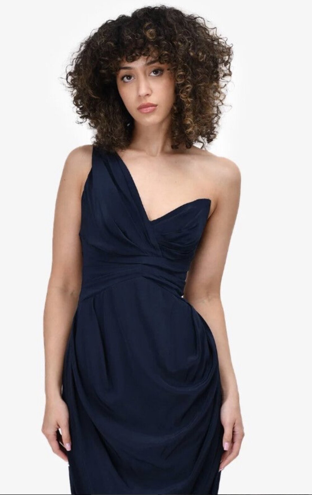 silk maxi dress - Navy