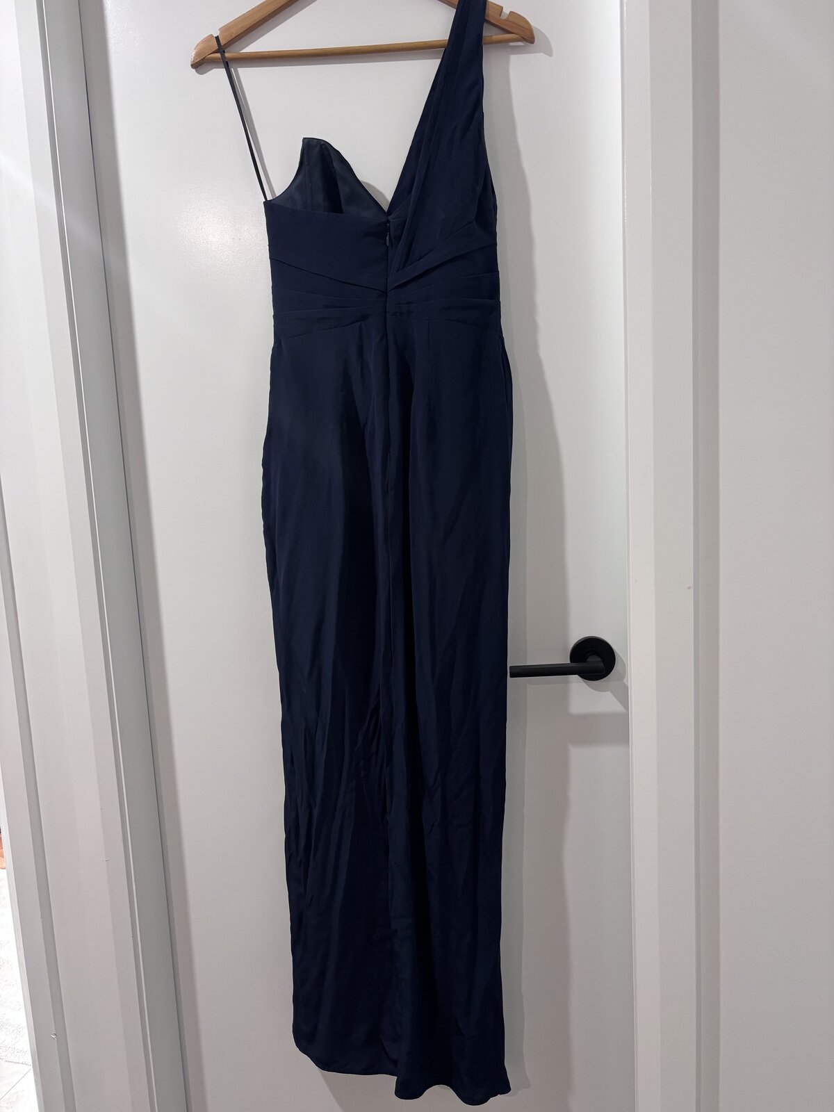 silk maxi dress - Navy