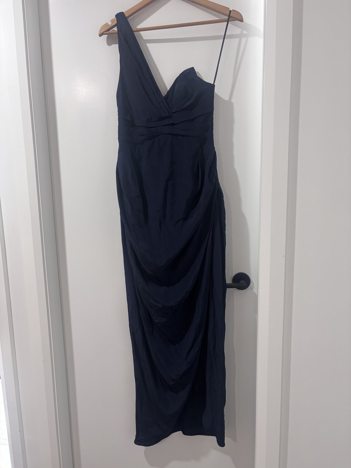 silk maxi dress - Navy