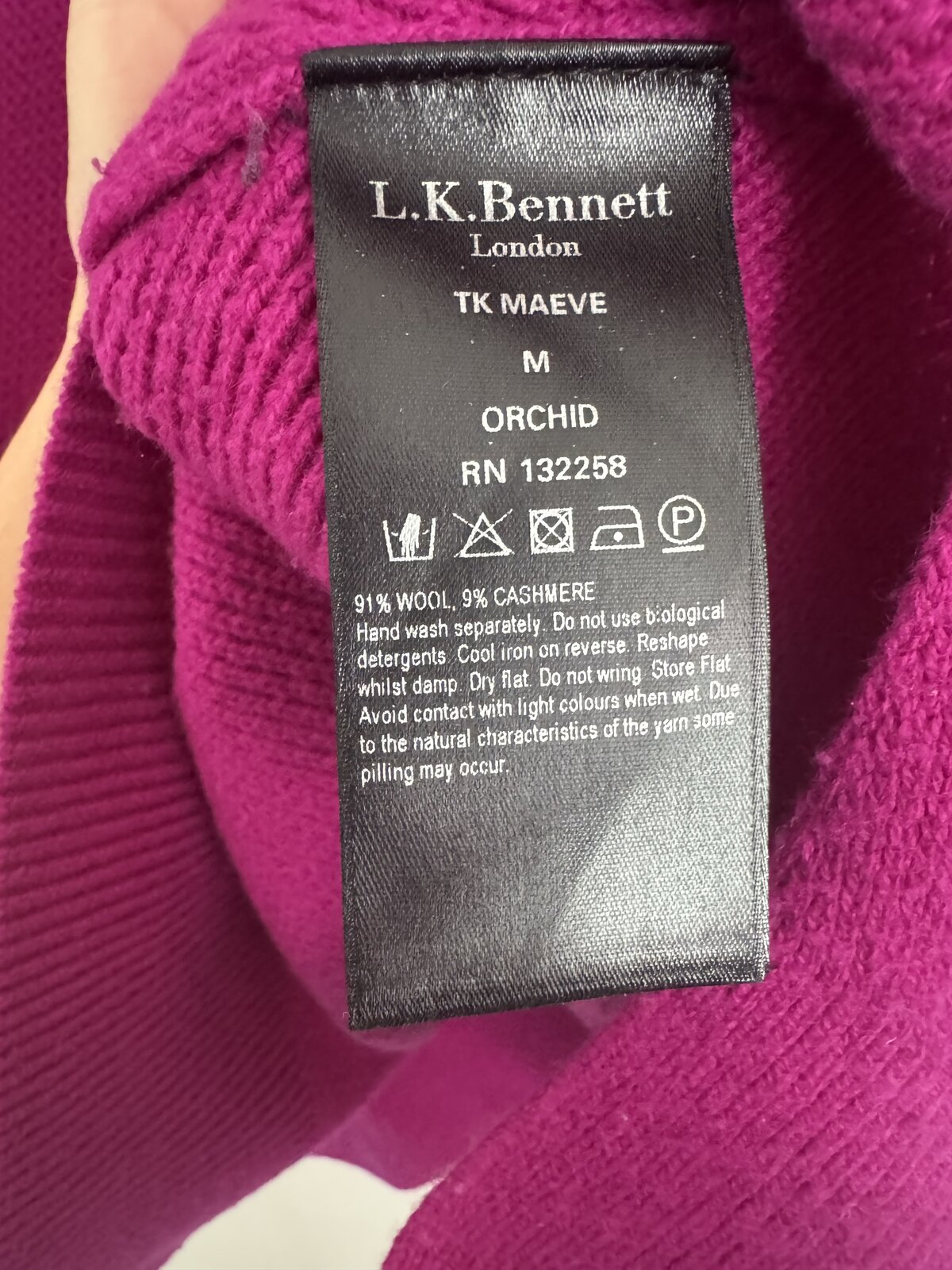 Purple Jumper | M  Wool & Cashmere