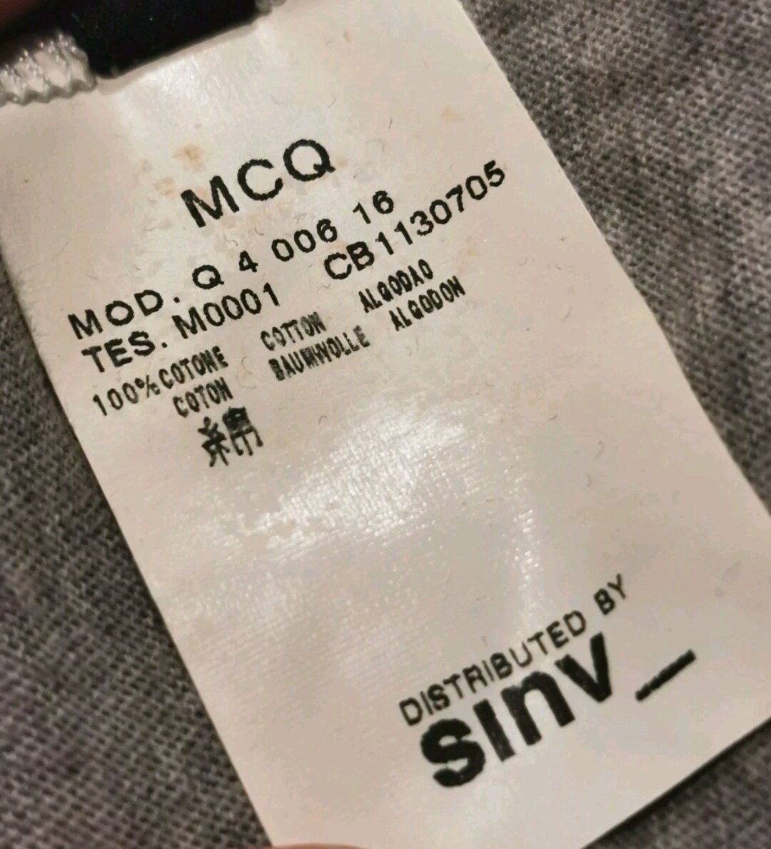 BNWT Women Grey Cotton T-shirt - Size M - Made in Romania