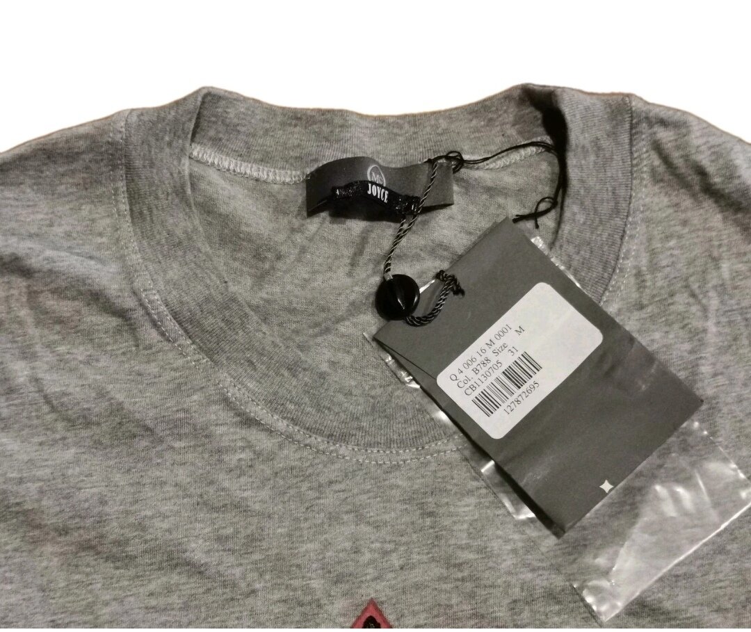 BNWT Women Grey Cotton T-shirt - Size M - Made in Romania
