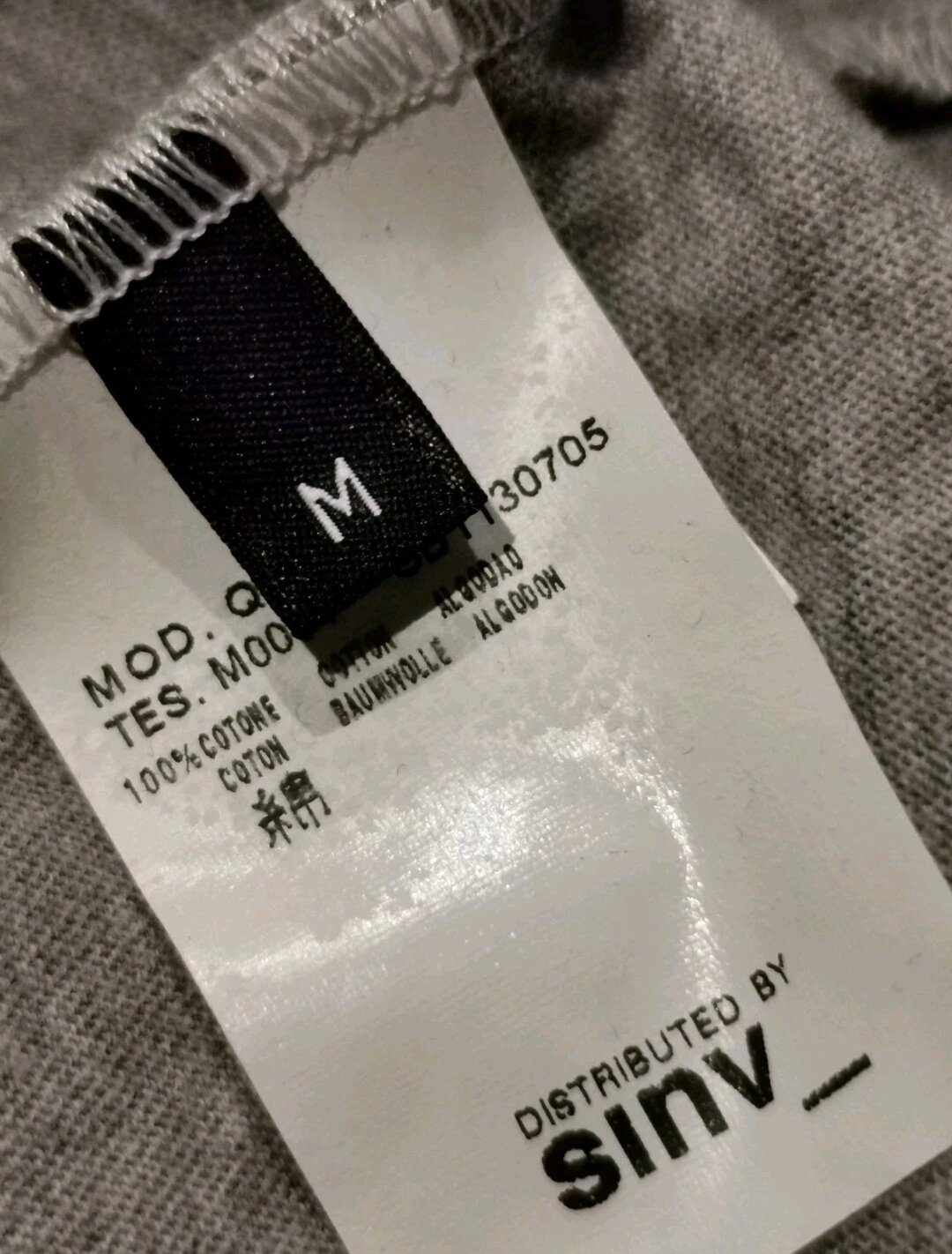 BNWT Women Grey Cotton T-shirt - Size M - Made in Romania