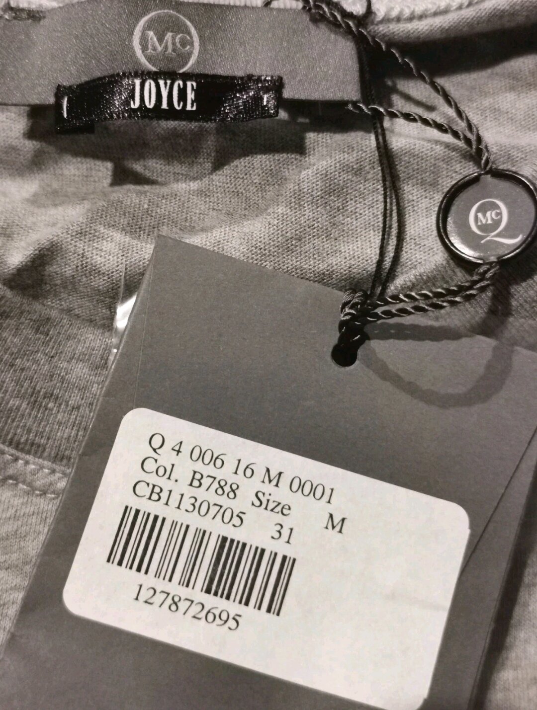 BNWT Women Grey Cotton T-shirt - Size M - Made in Romania