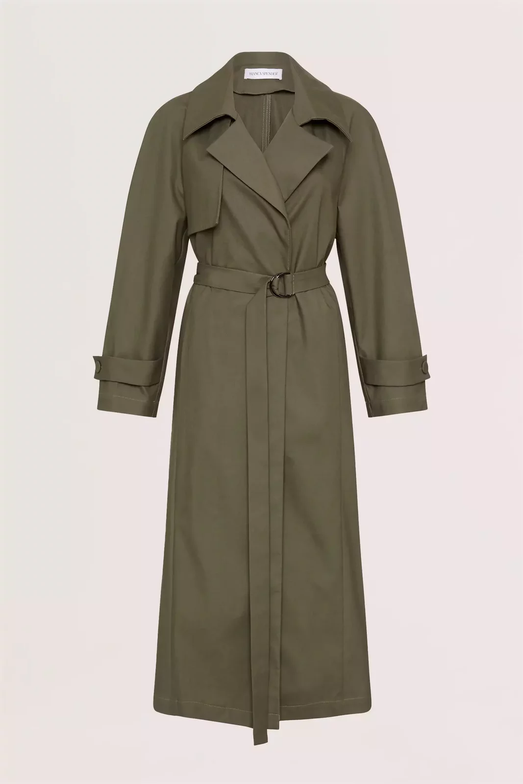KHAKI COTTON TWILL HENRI TRENCH