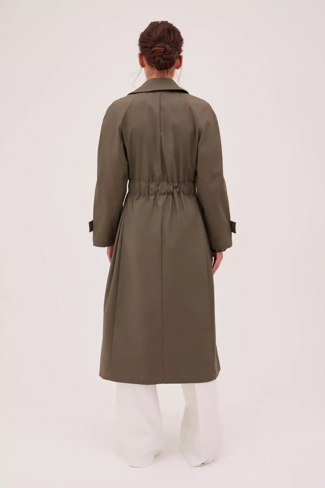 KHAKI COTTON TWILL HENRI TRENCH