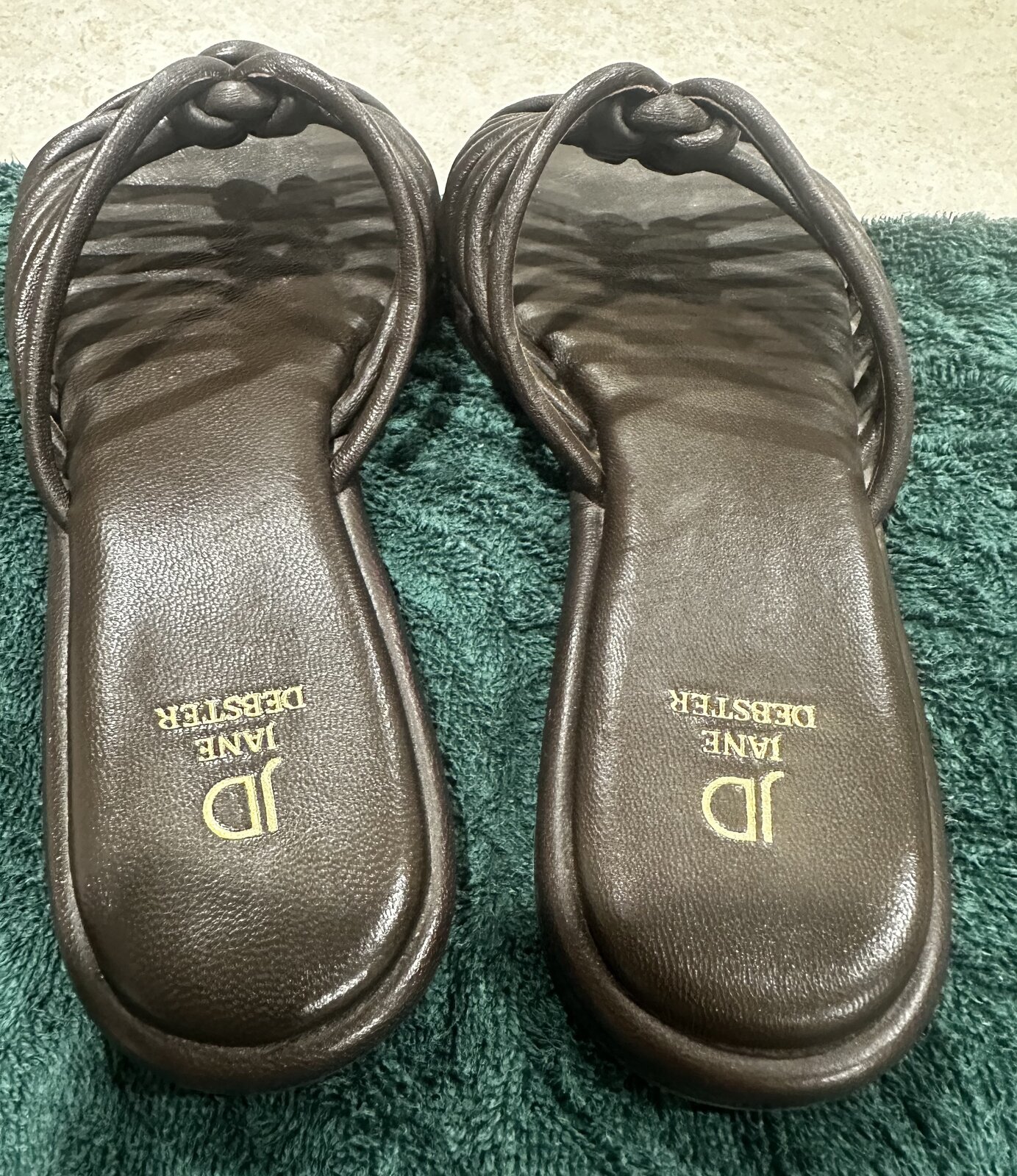 Jigsaw chocolate brown leather sandals
