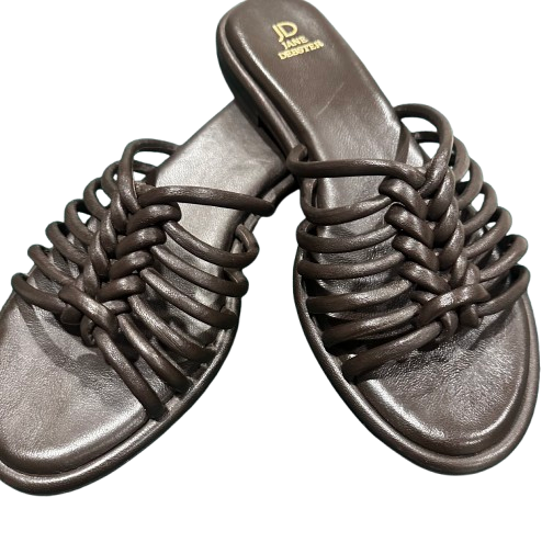 Jigsaw chocolate brown leather sandals