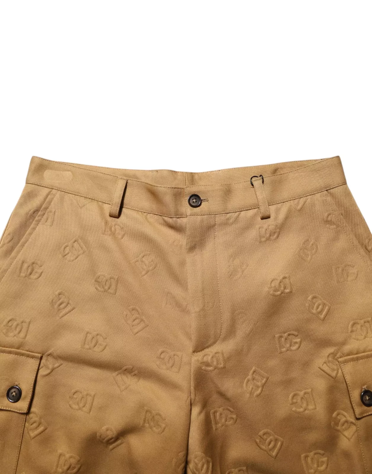 Cotton Stretch Logo Cargo Bermuda Shorts - Brown / IT48 | M