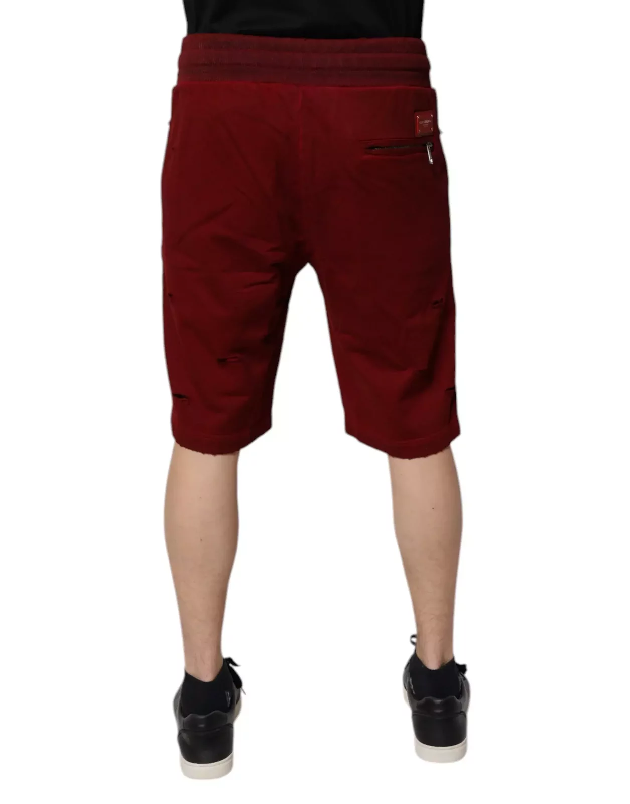 Distressed Shorts Casual Wear - Maroon / IT54 | XL