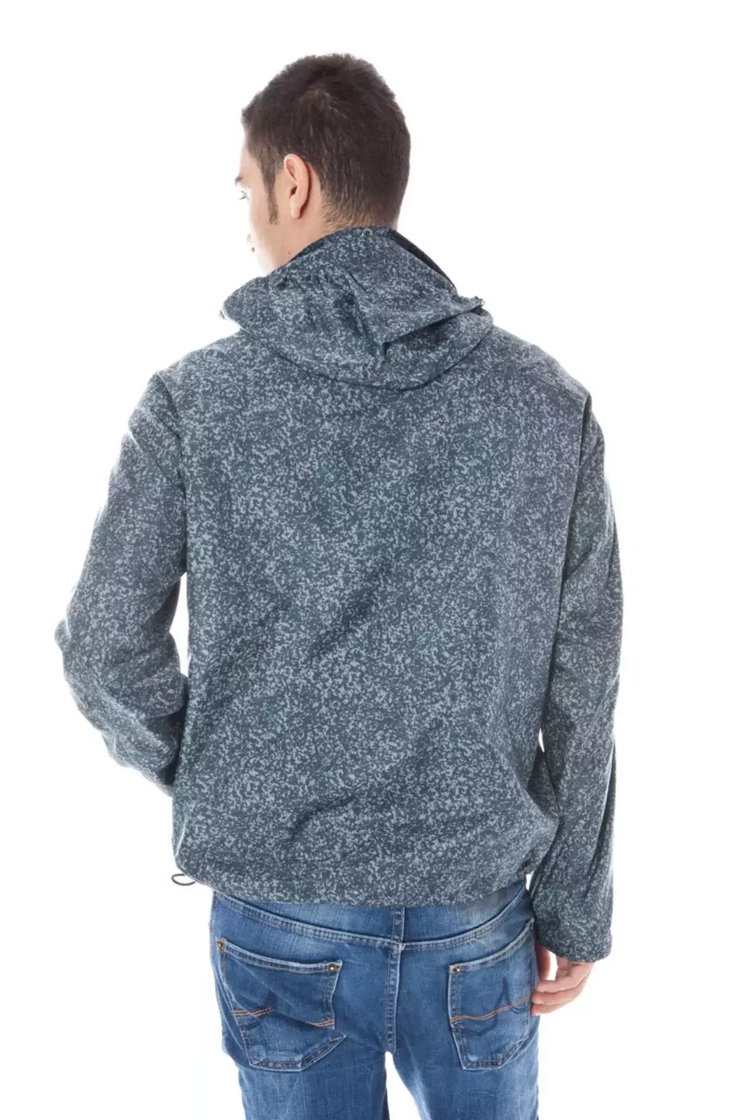 Hooded Jacket Speckled Print - Gray / IT46 | S