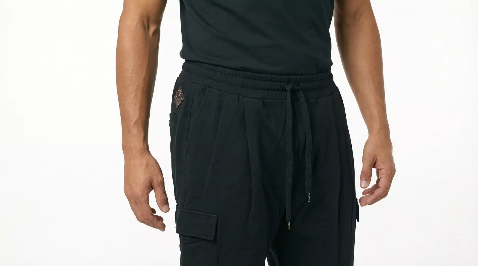 Cotton Logo Jogger Sweatpants with Drawstring Closure - Black / IT56 | XXL