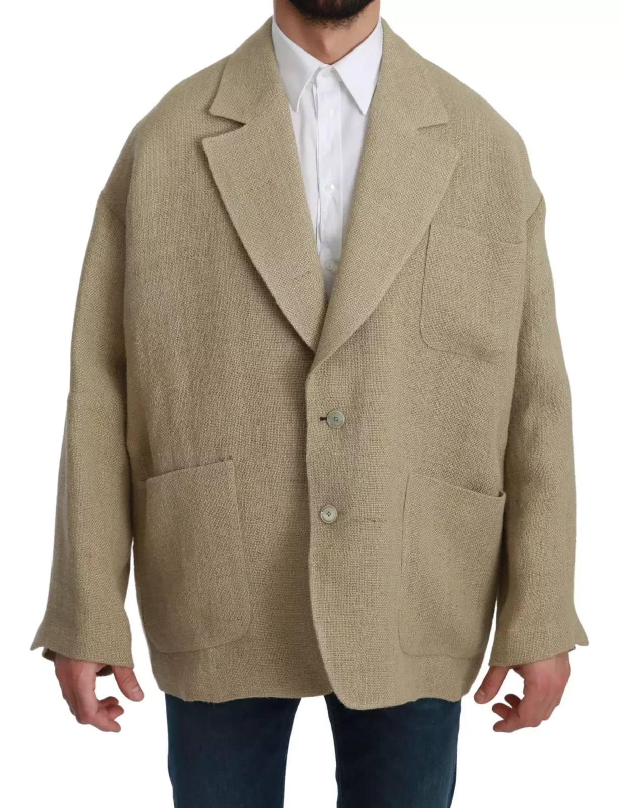 Linen Blazer Relaxed Fit - Beige / IT48 | L