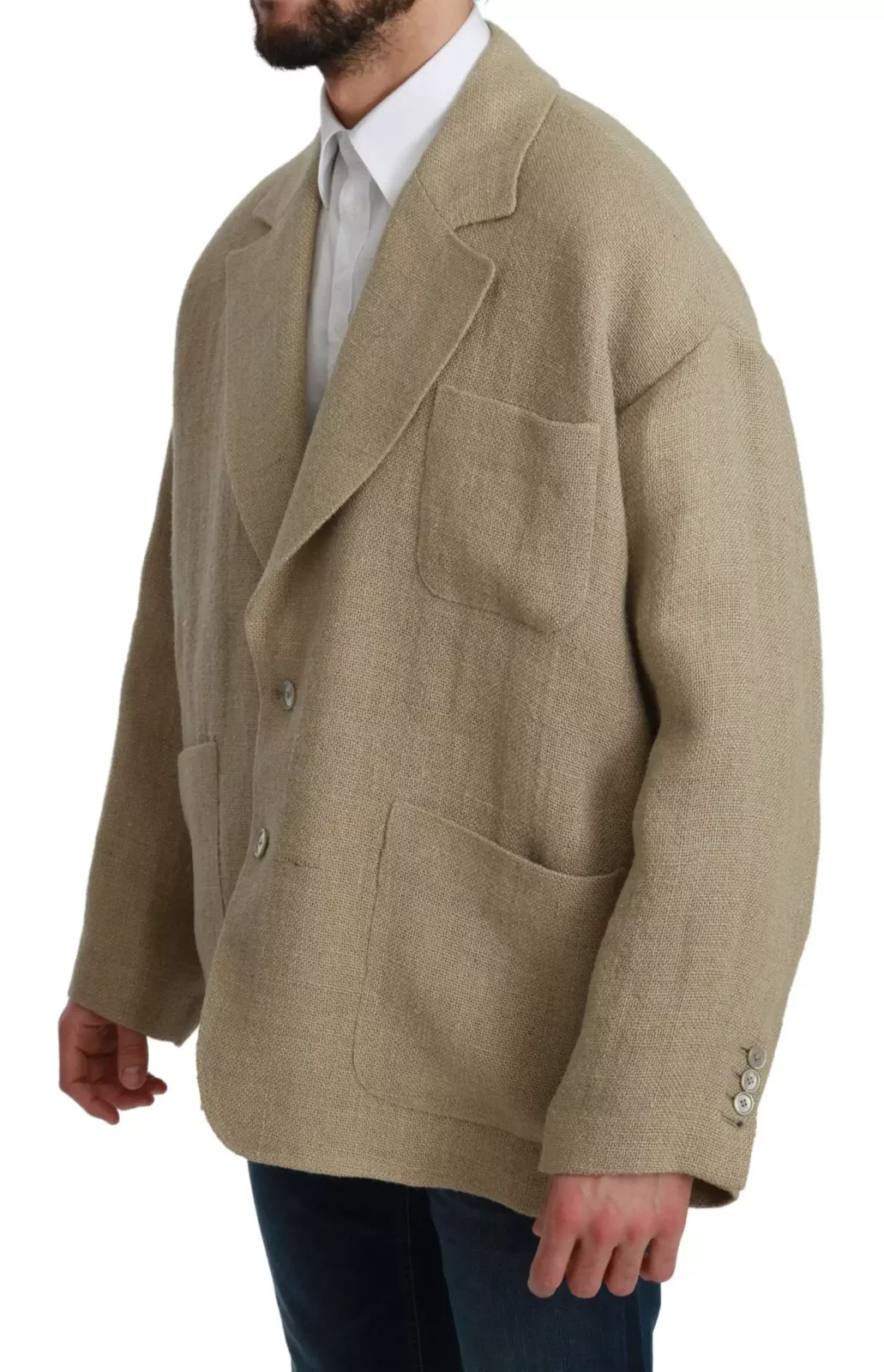 Linen Blazer Relaxed Fit - Beige / IT48 | L