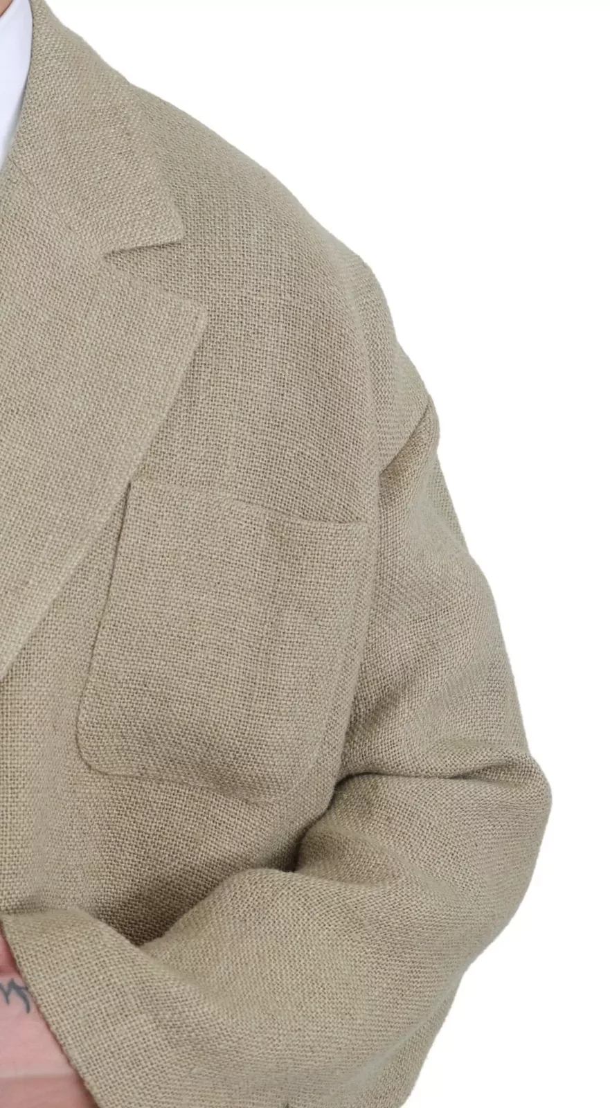 Linen Blazer Relaxed Fit - Beige / IT48 | L