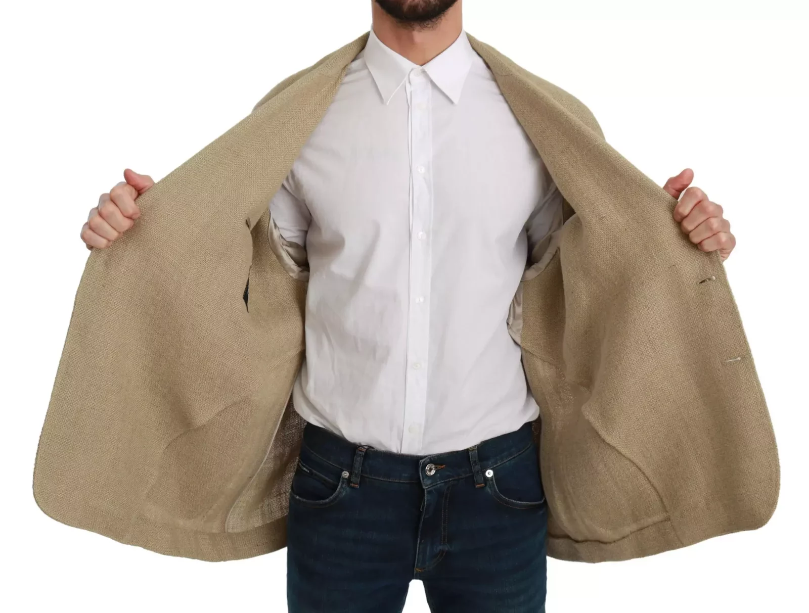 Linen Blazer Relaxed Fit - Beige / IT48 | L