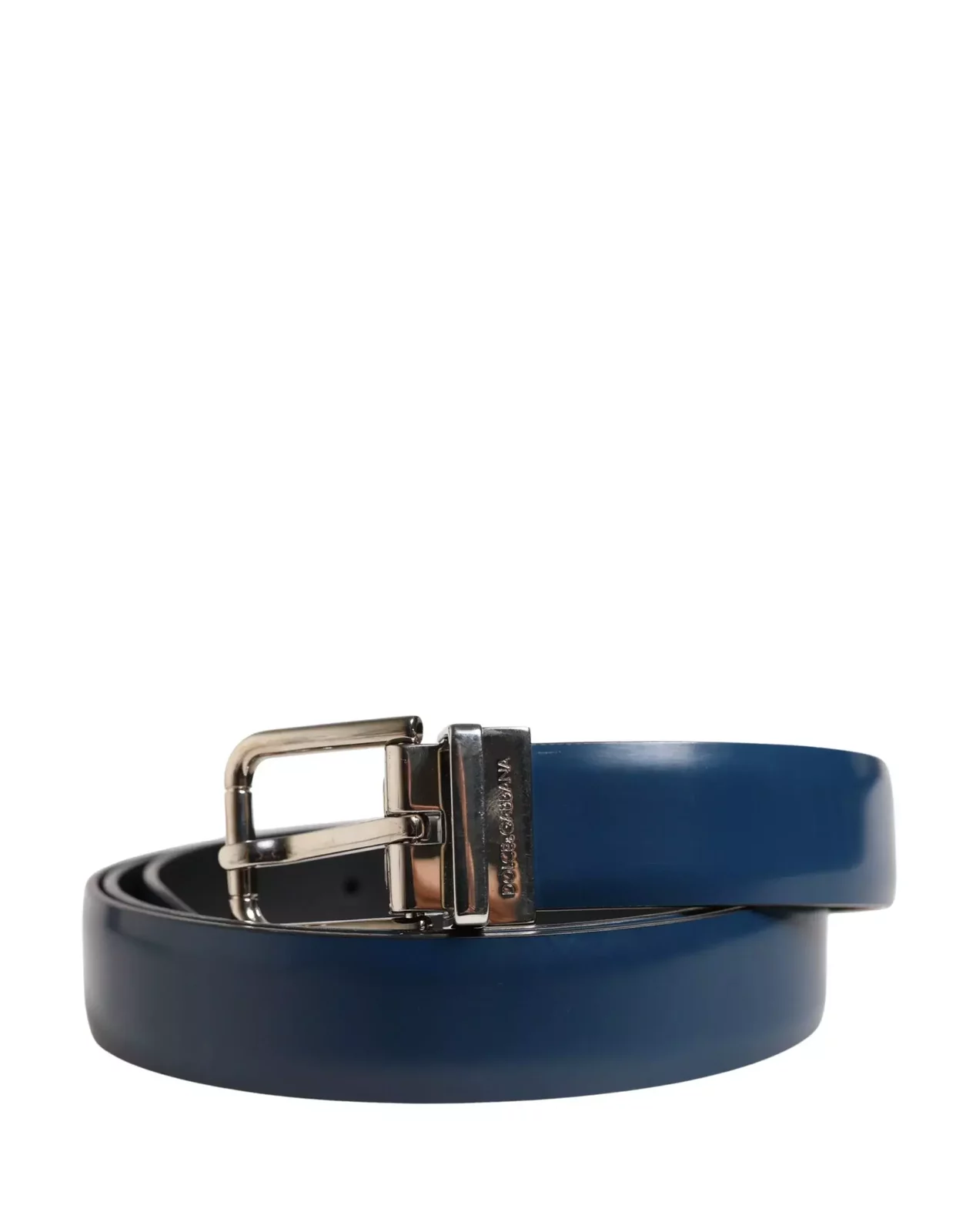 Classic Leather Metal Buckle Belt - Blue / 100 cm / 40 Inches