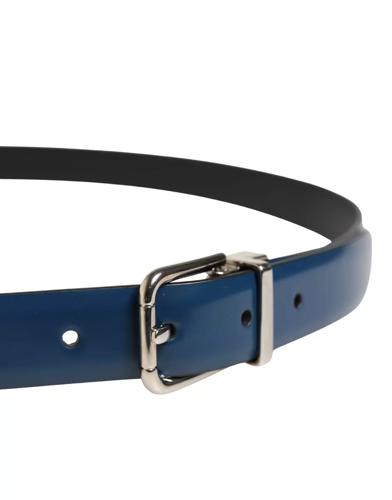 Classic Leather Metal Buckle Belt - Blue / 100 cm / 40 Inches