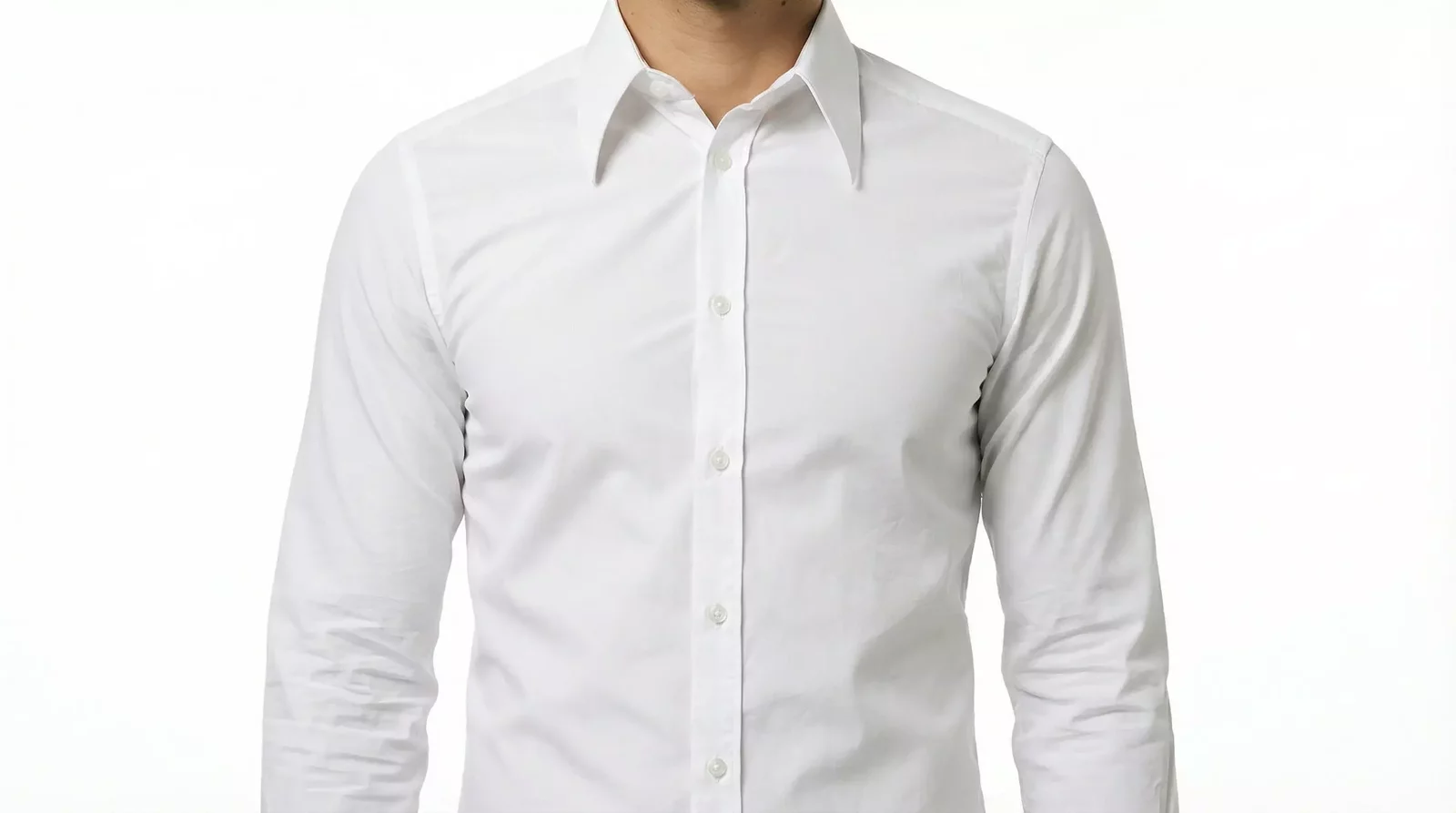 Cotton Long Sleeve Dress Shirt - White / IT37 | XS
