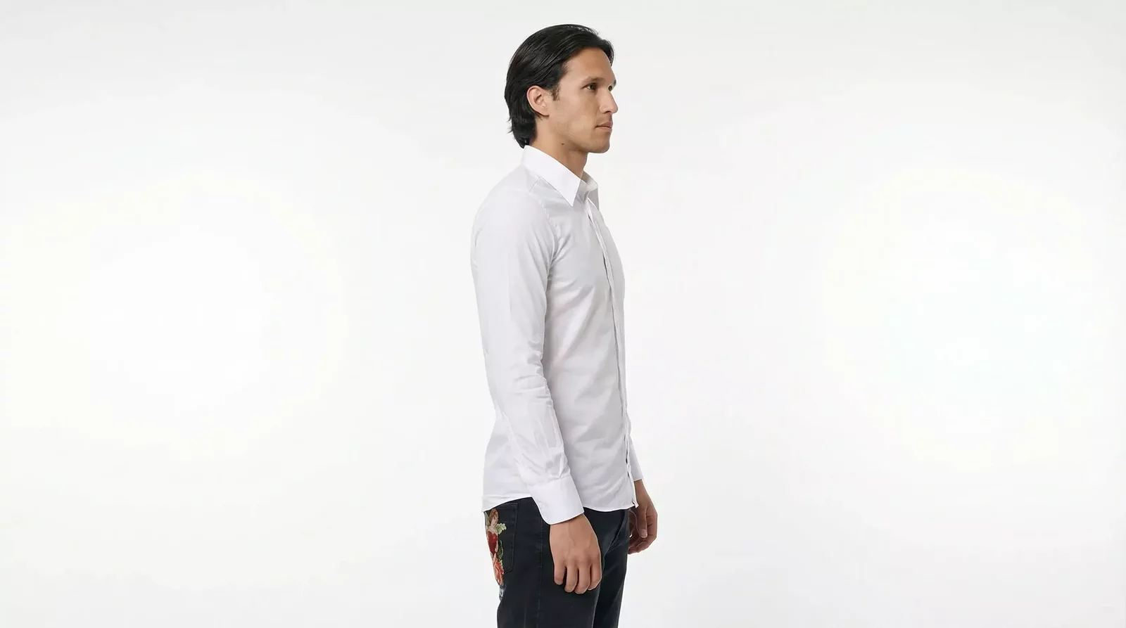 Cotton Long Sleeve Dress Shirt - White / IT37 | XS