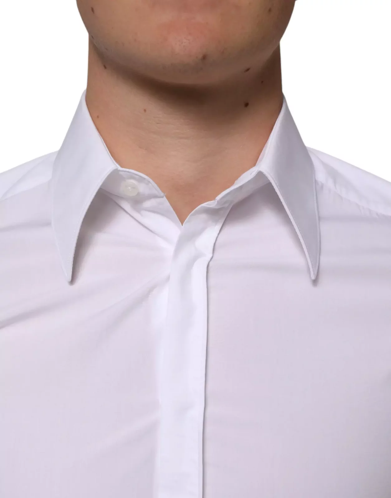 Cotton Long Sleeve Dress Shirt - White / IT37 | XS