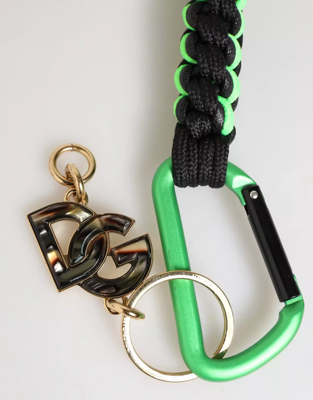 Polyester Tape String DG Logo Keychain Keyring - Multicolor