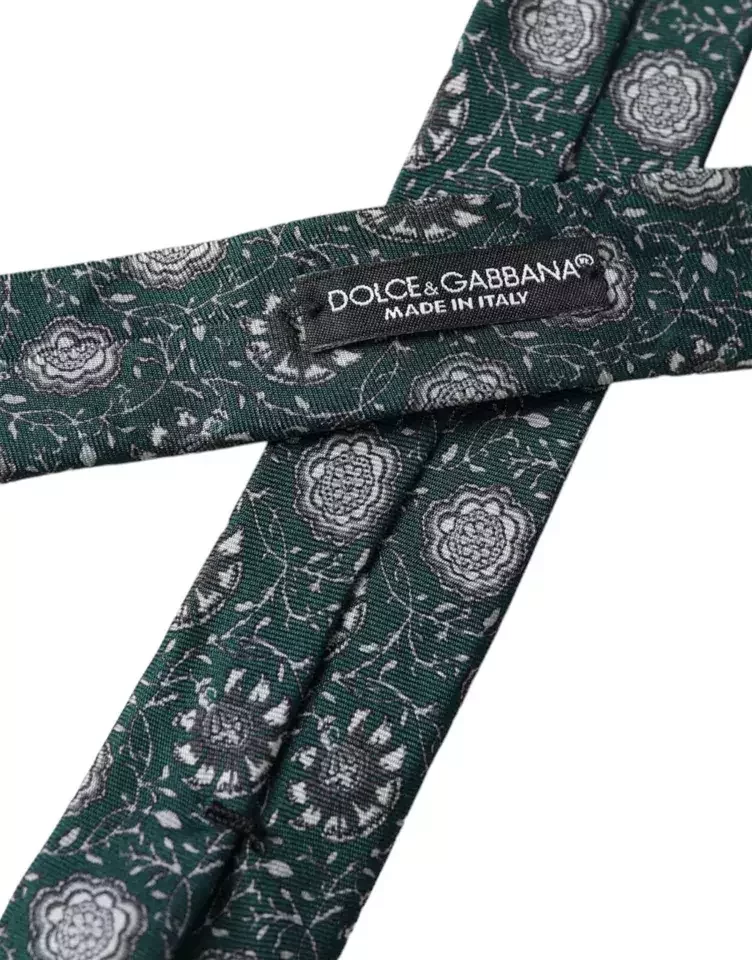 Floral Slim Tie ModelFloral - Green
