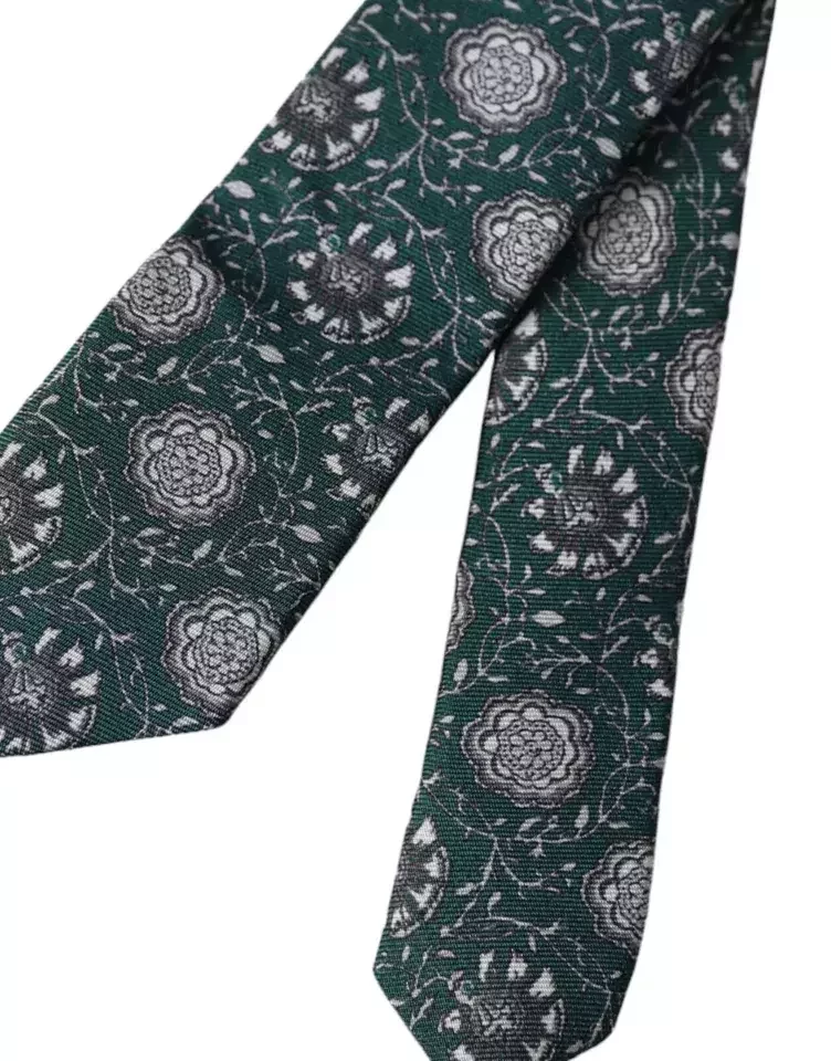 Floral Slim Tie ModelFloral - Green