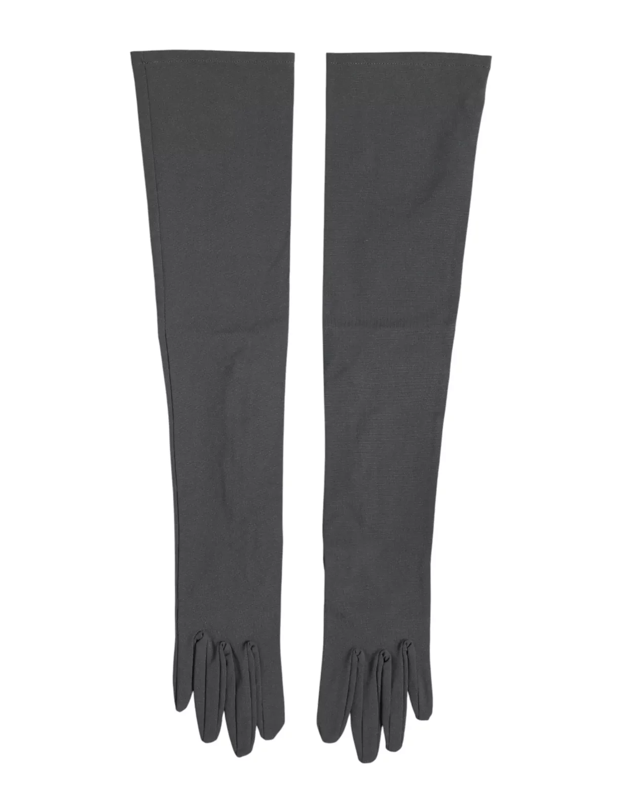 Viscose Elbow Length Mitten Gloves - Gray / 9|M