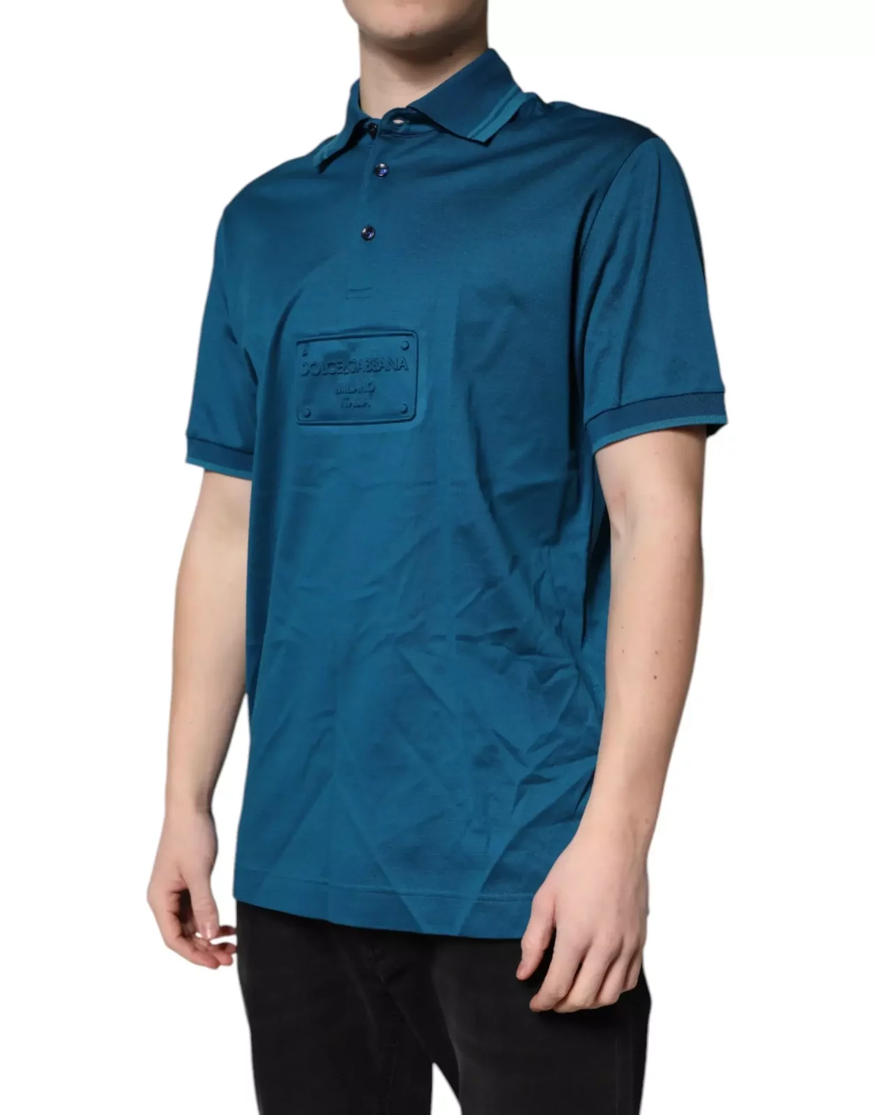 Embroidered Logo Polo Shirt - Blue / IT56 | XXL