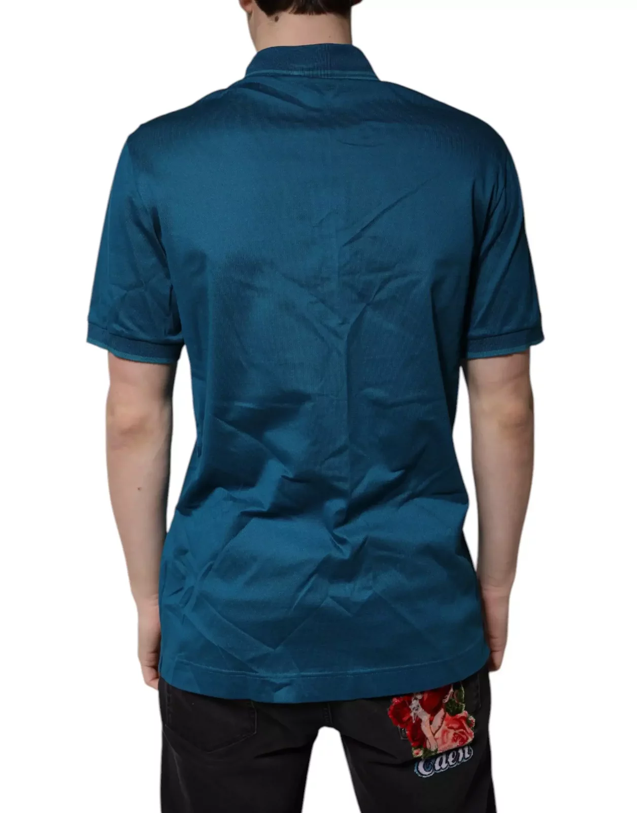 Embroidered Logo Polo Shirt - Blue / IT56 | XXL