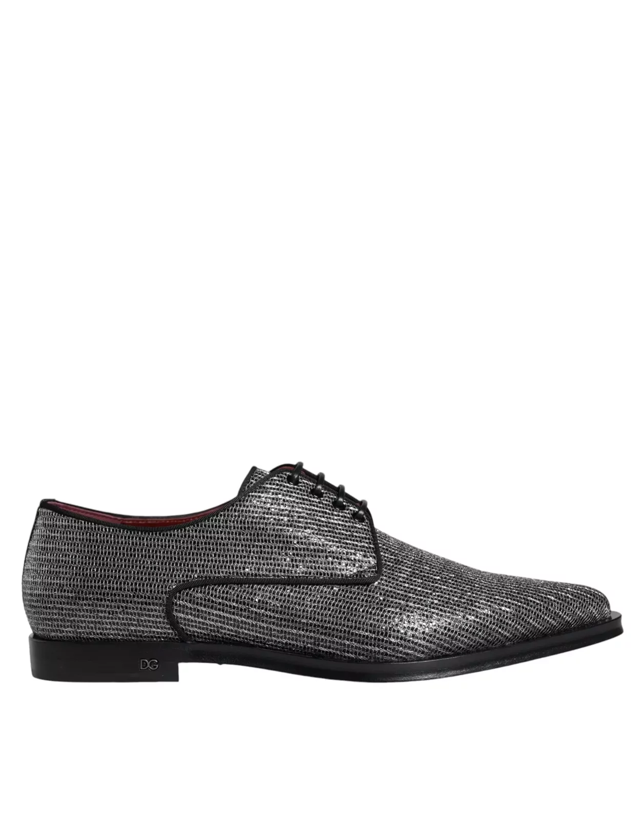 Glitter Fabric Oxford Shoes - Black | Silver / EU43/US10