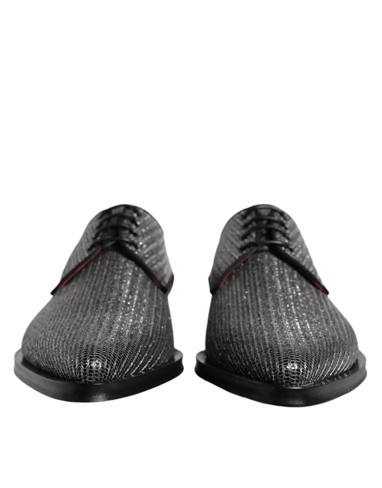 Glitter Fabric Oxford Shoes - Black | Silver / EU43/US10