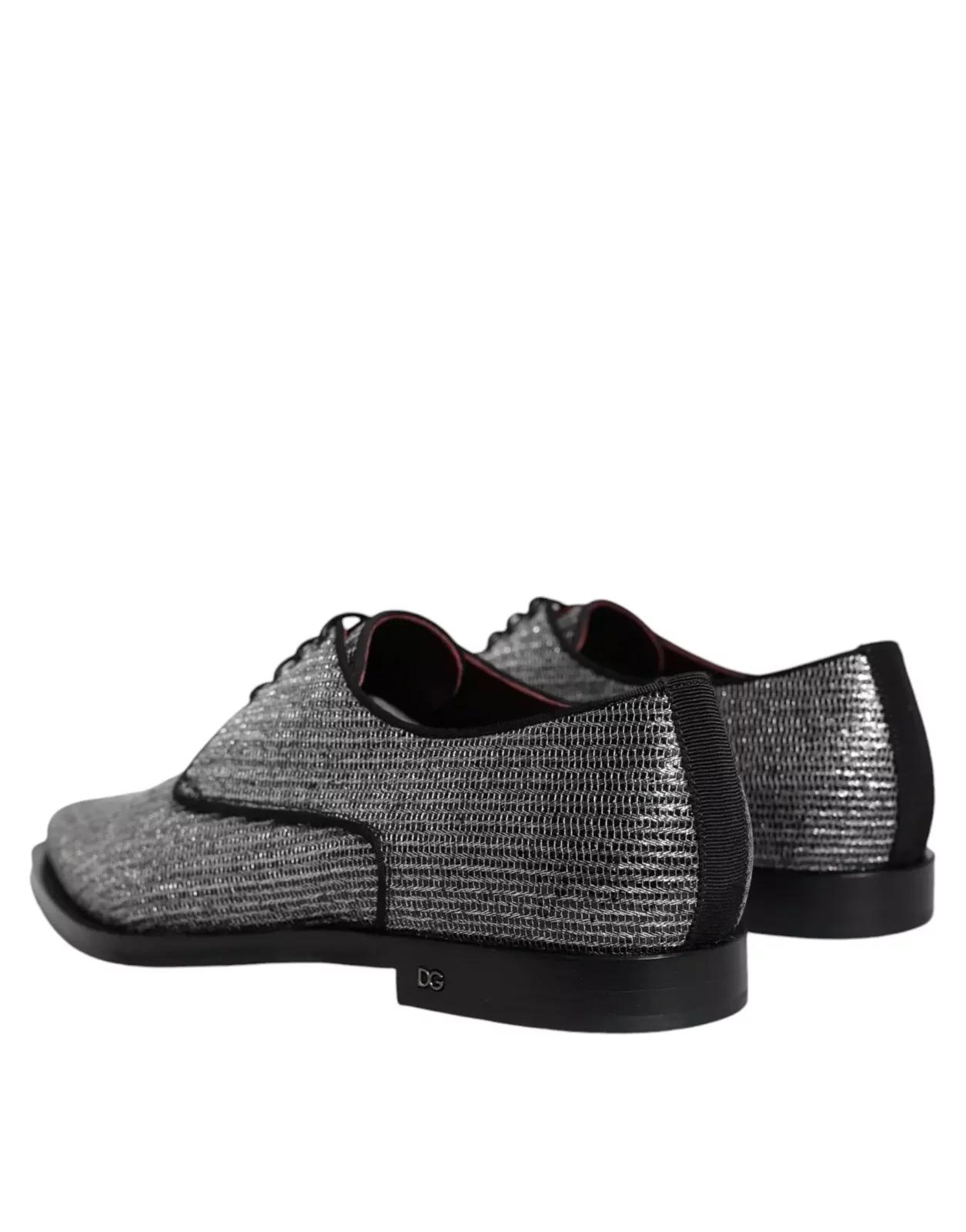 Glitter Fabric Oxford Shoes - Black | Silver / EU43/US10