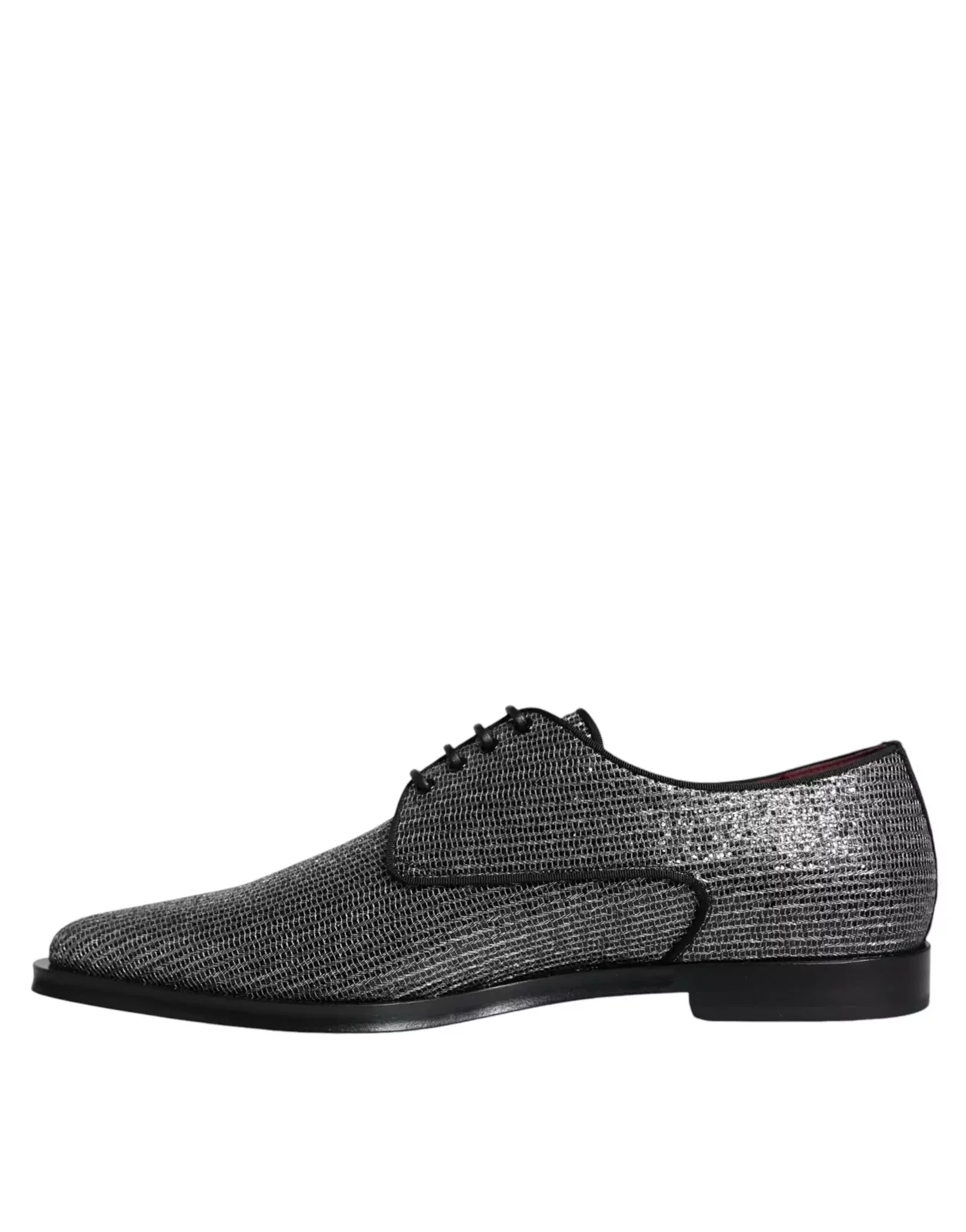 Glitter Fabric Oxford Shoes - Black | Silver / EU43/US10