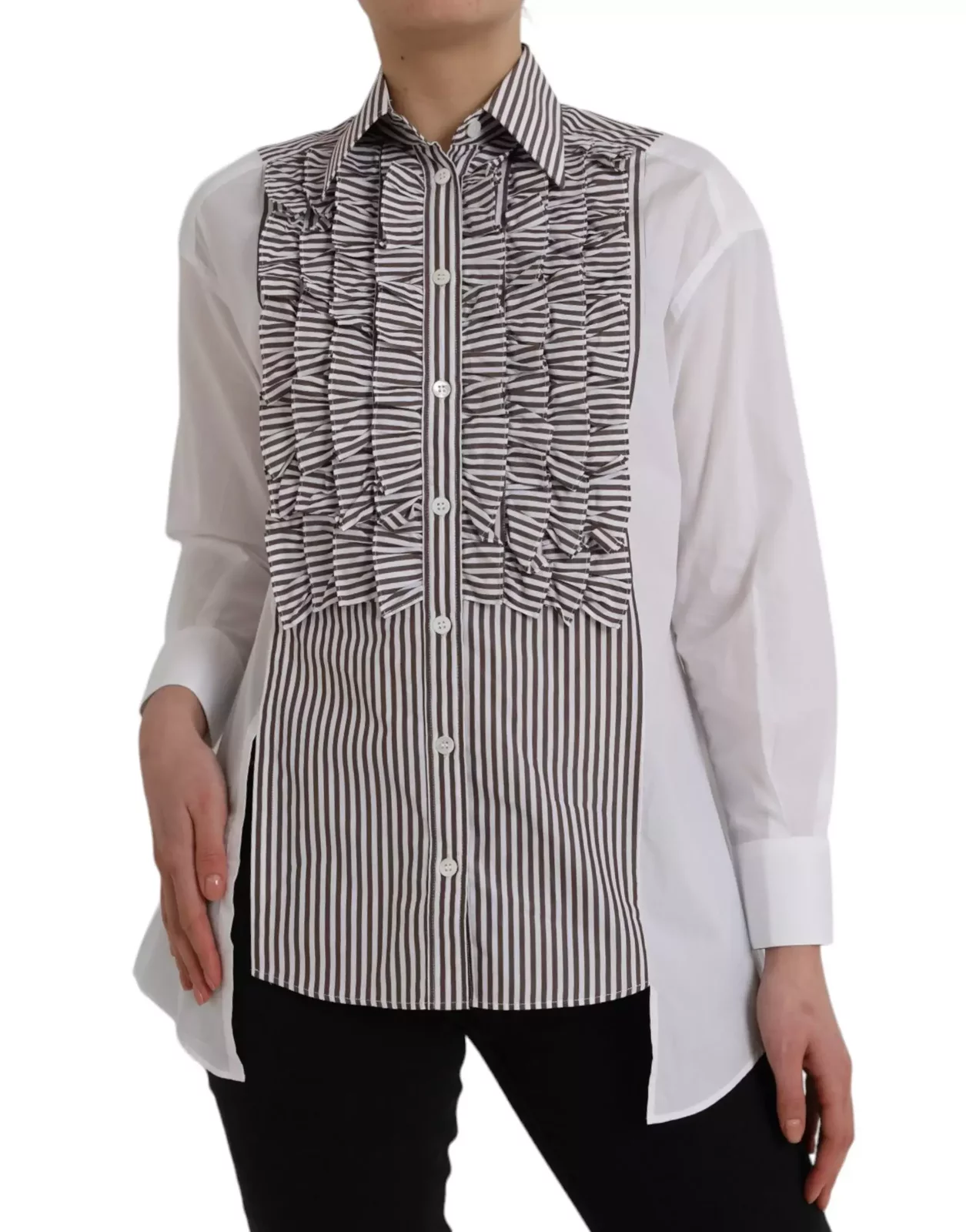 Long Sleeve Striped Shirt - White / IT36 | XS