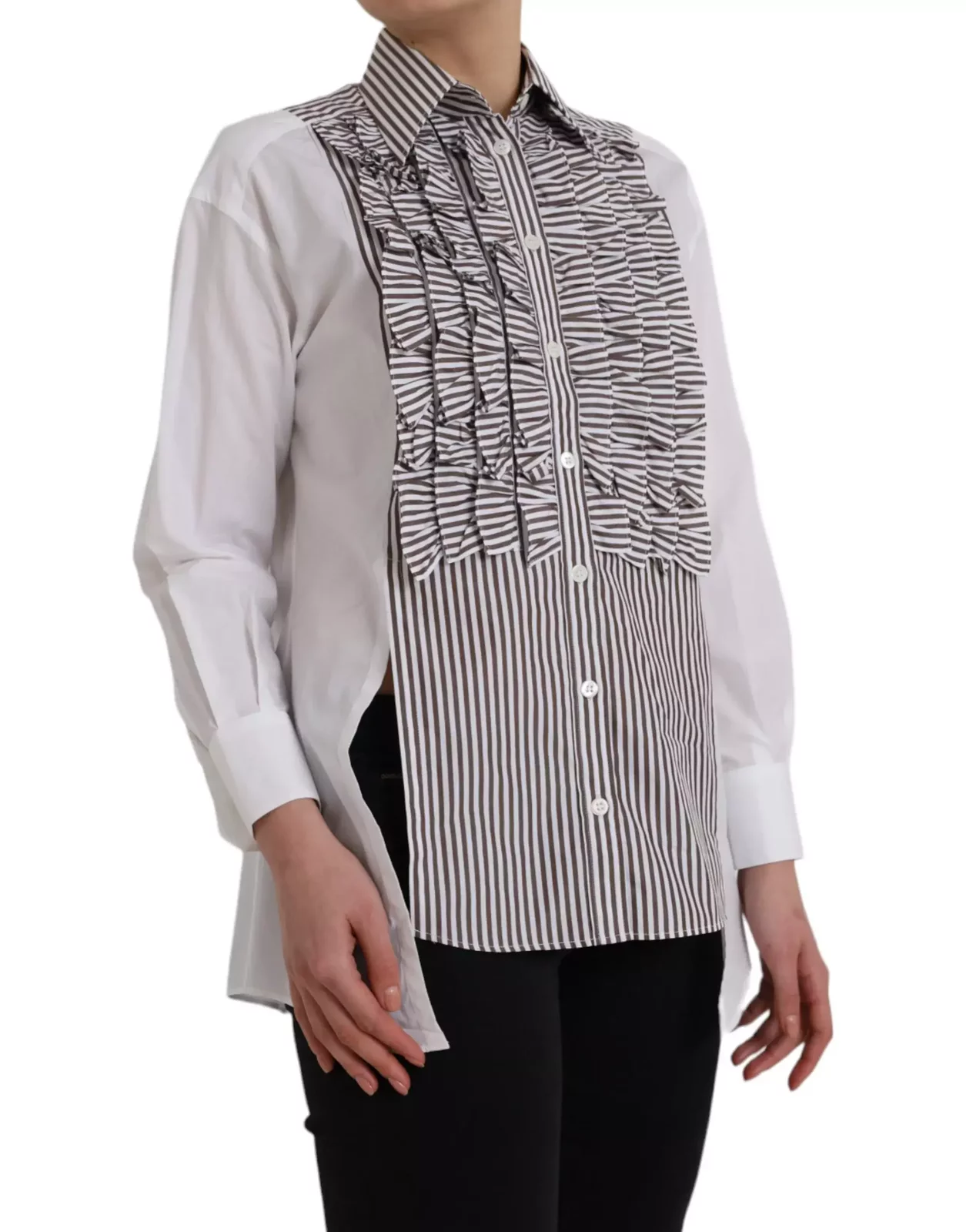 Long Sleeve Striped Shirt - White / IT36 | XS